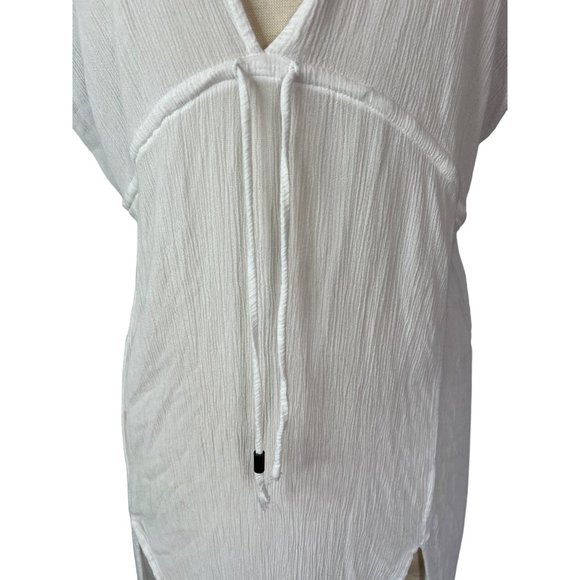 Kona Soul Swim Cover-up Large White Midi Slits V neck Elastic Waist - Picture 8 of 13